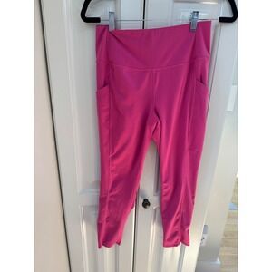 32 Degrees Cool Pink Athletic Leggings‎ Capris Cropped Pockets Size M